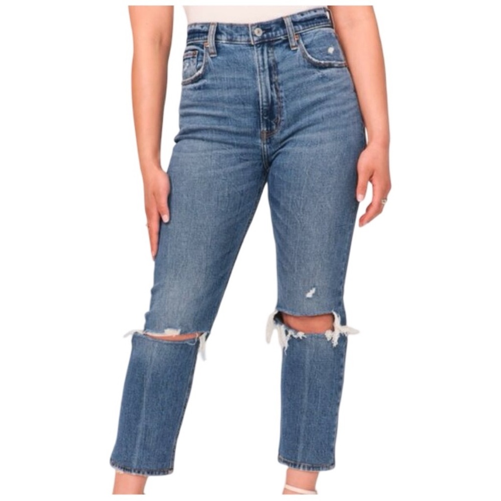 Abercrombie & Fitch Ankle Straight Ultra High Rise Jean | 27R